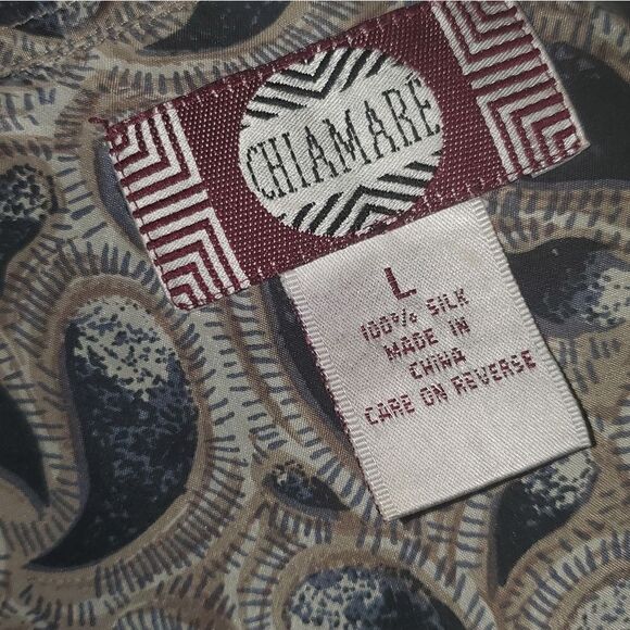 Chiamare Vintage 100% Silk Paisley Shirt - Picture 6 of 11